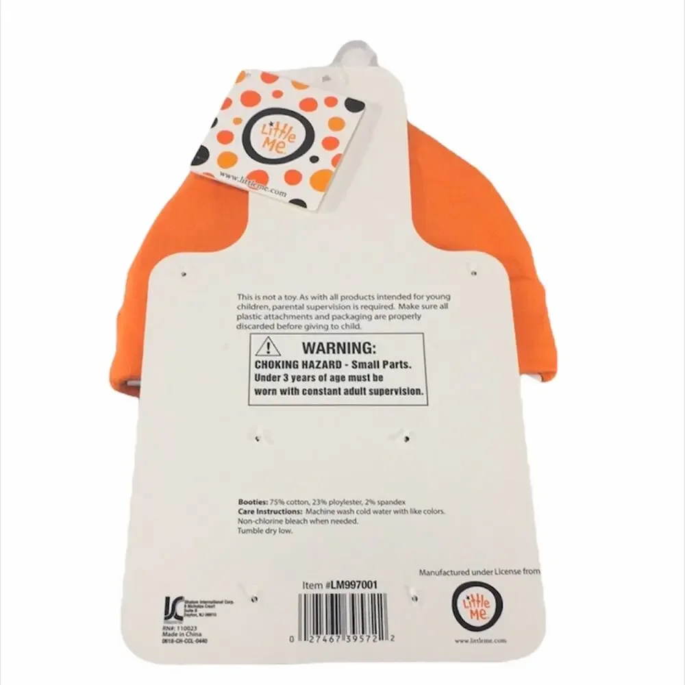 Little Me Pumpkin Beanie & Bootie Set Orange Size 0-12 Months